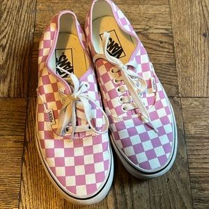 Lavender Checkerboard Vans SZ 8.5 Women’s or 7.0 Men’s, Like New! NWOT
